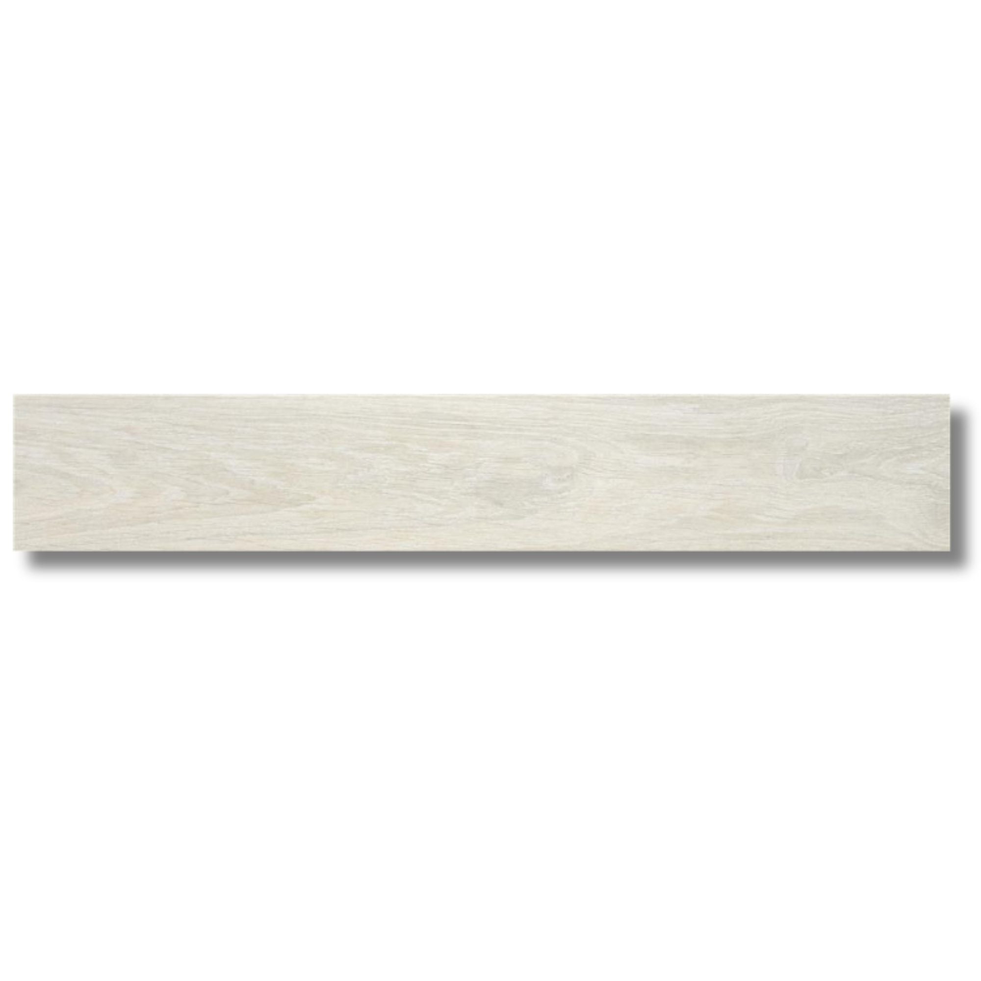 Civic White Wood Effect Porcelain Tile 15x90cm Matt