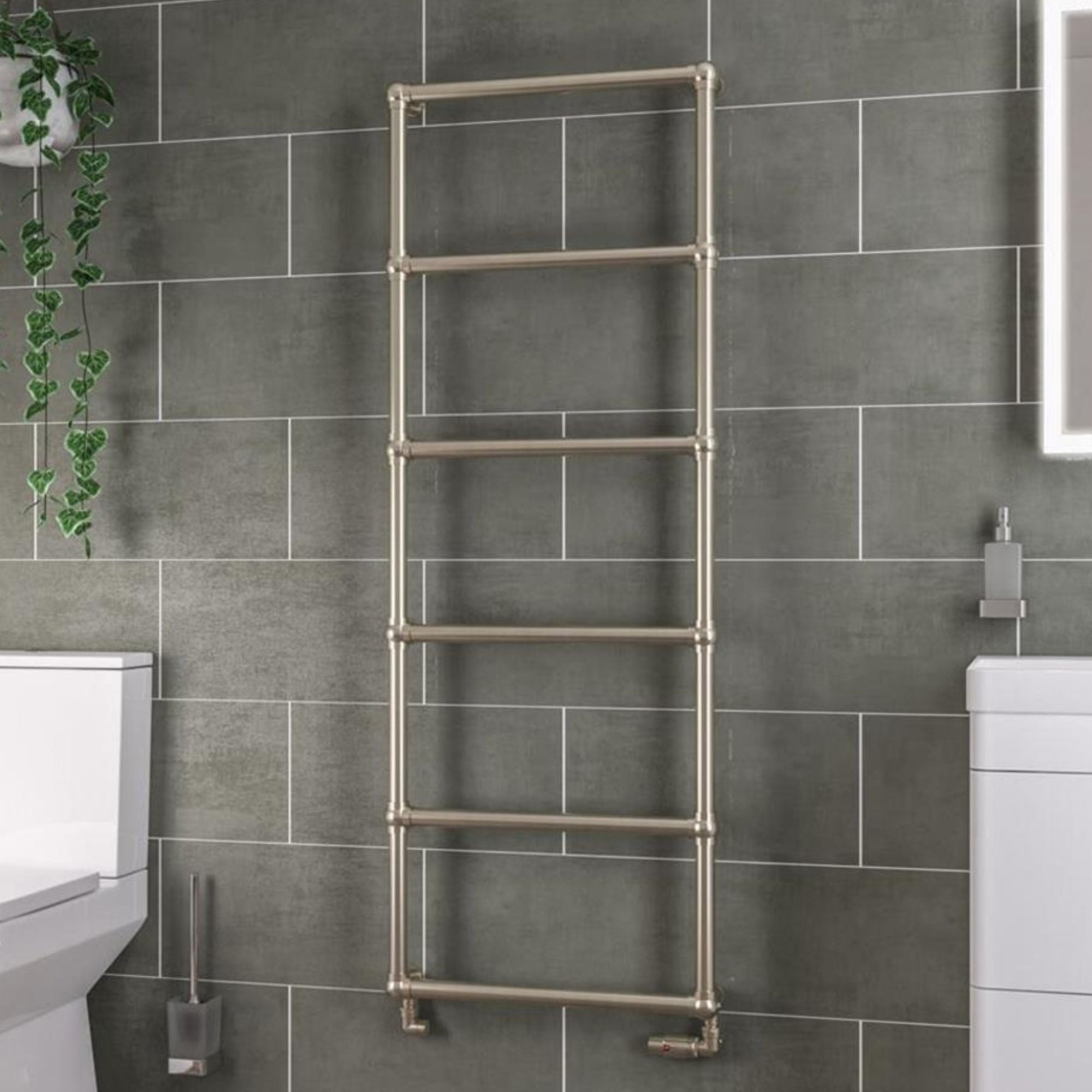 Stour Traditional Heated Towel Rail - Brushed Brass