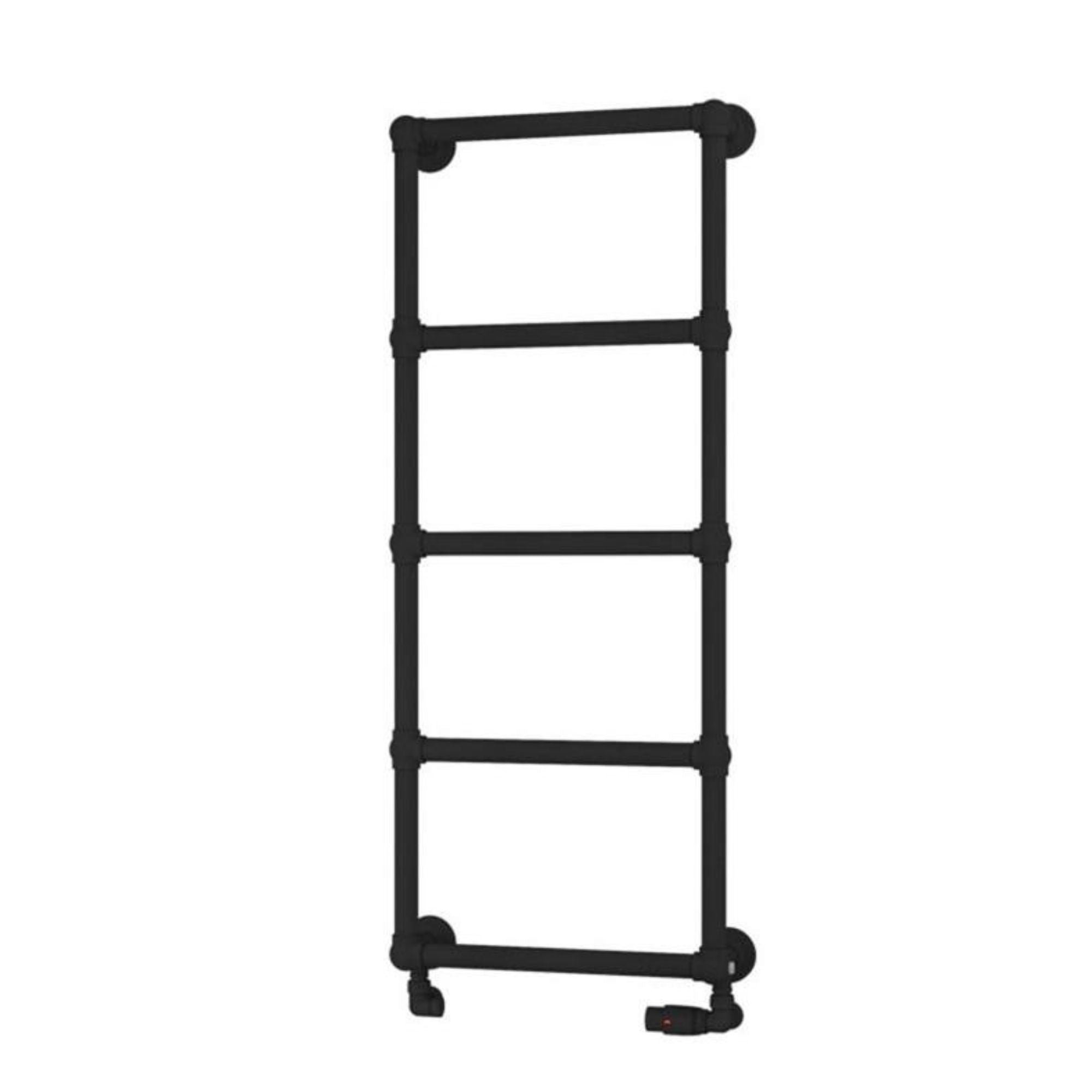 Stour Traditional Heated Towel Rail - Matt Black