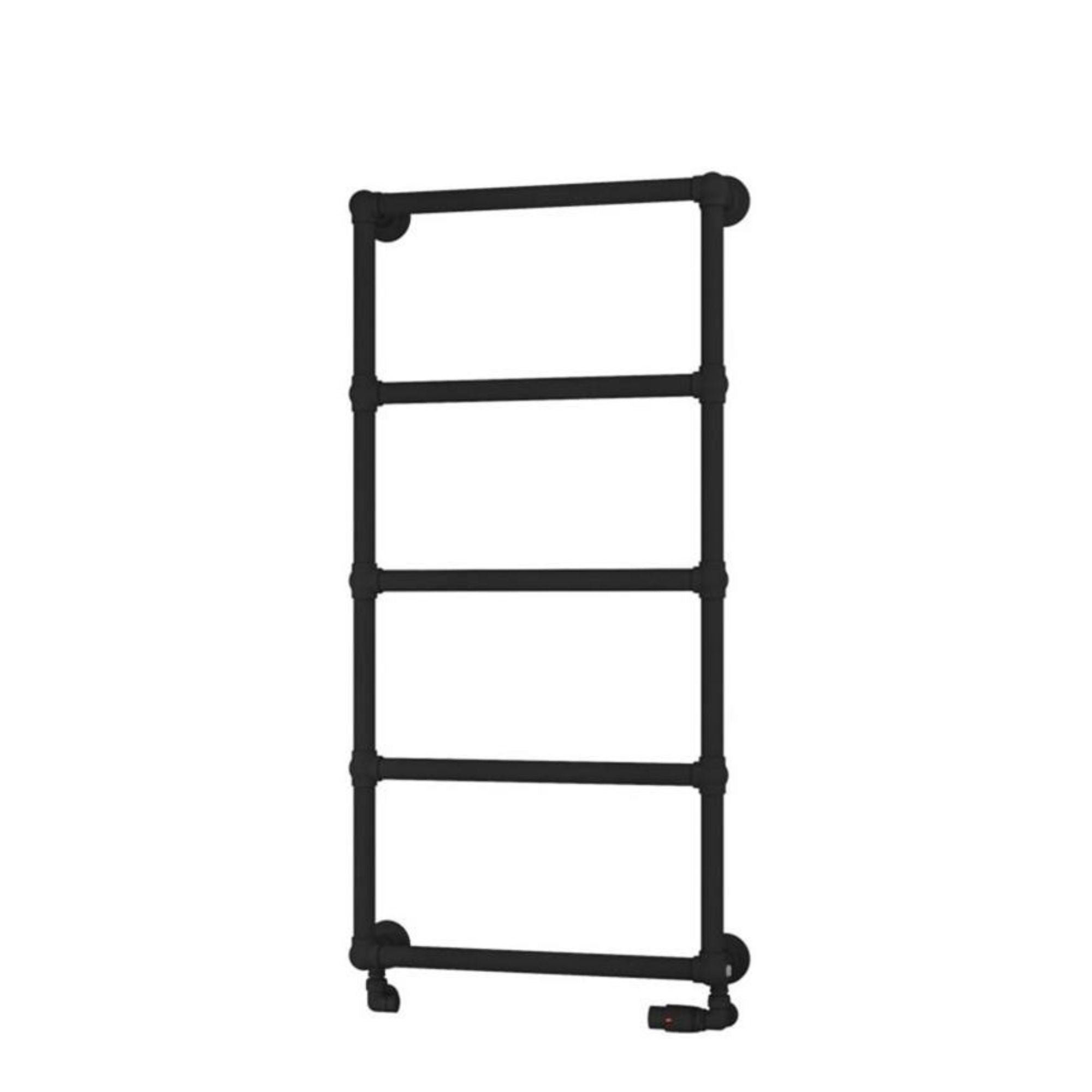 Stour Traditional Heated Towel Rail - Matt Black