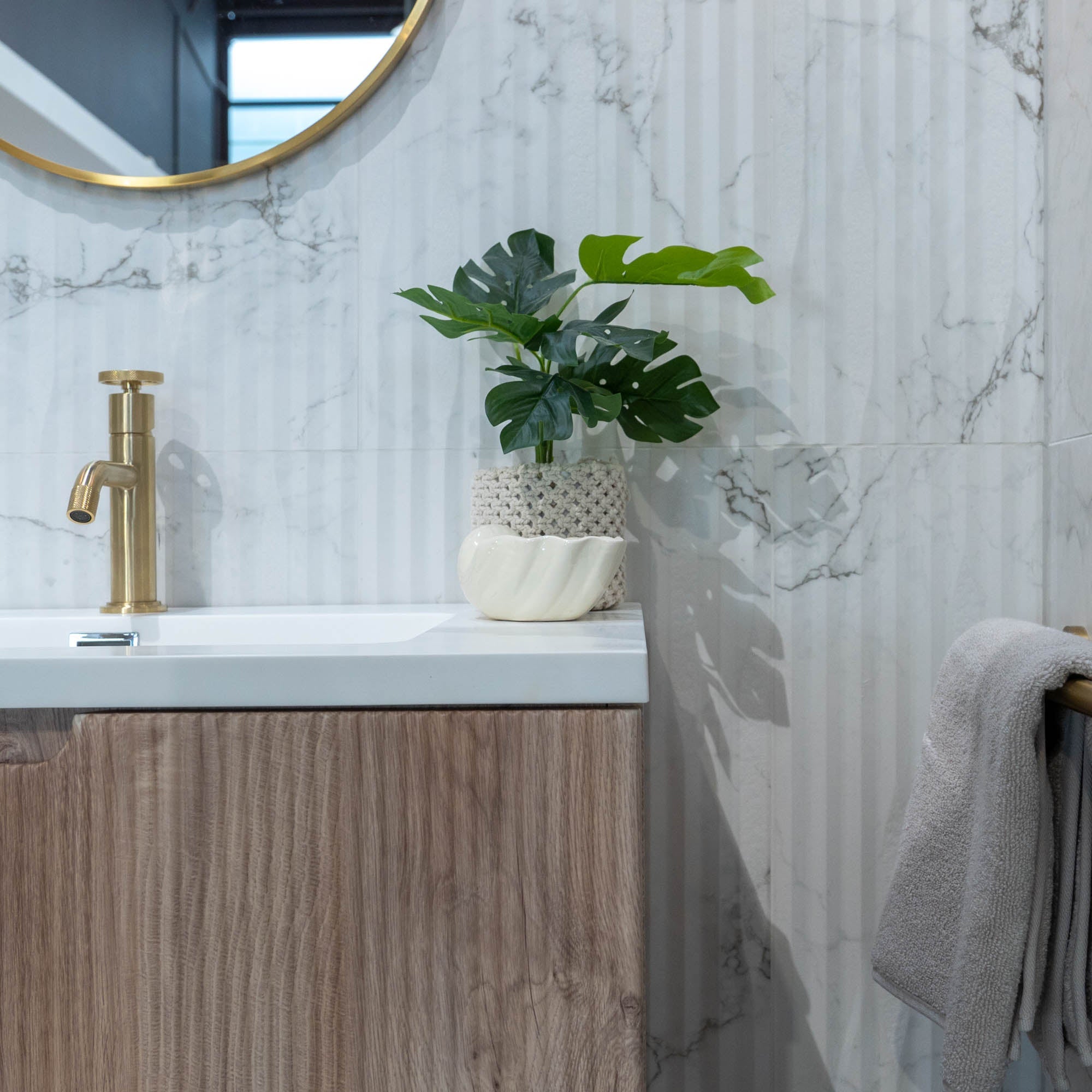 Sublime Iceberg 4D Decor Marble Effect Wall Tile 33x100cm Matt