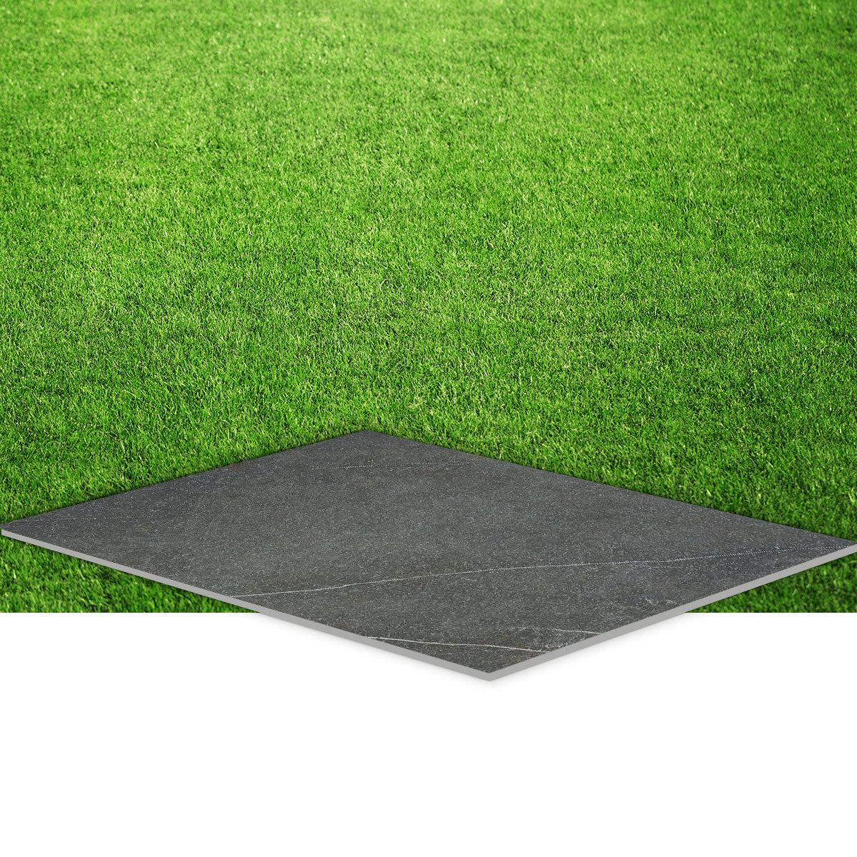 Tarragona Anthracite 20mm Marble-Effect Outdoor Porcelain Tile 59x90cm