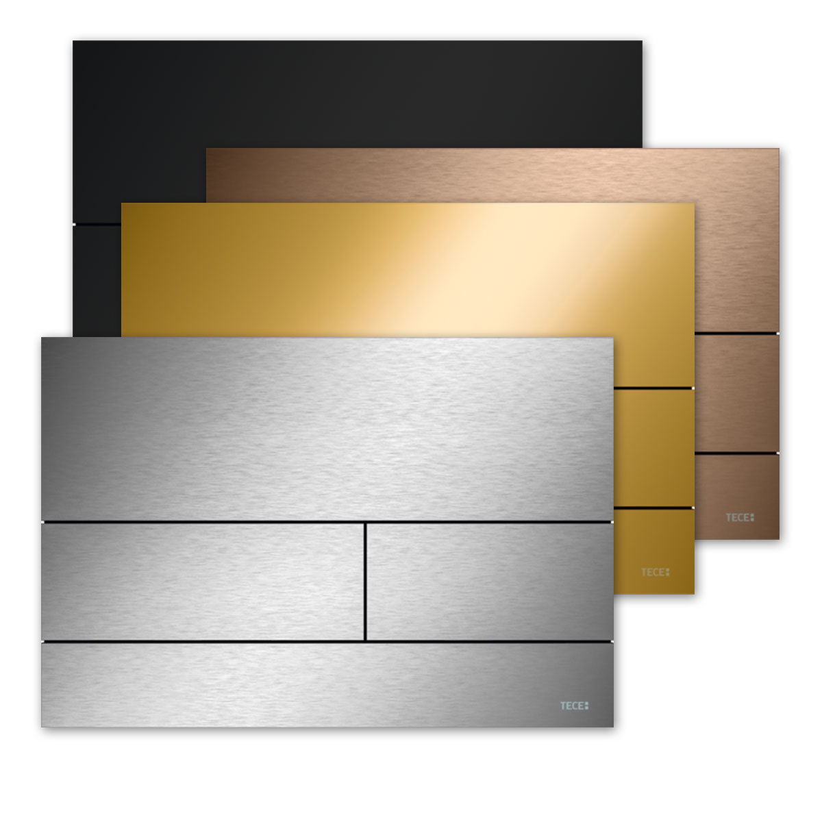 Tece Square Dual Flush Metal Cover Plate for Concealed Uni Cistern