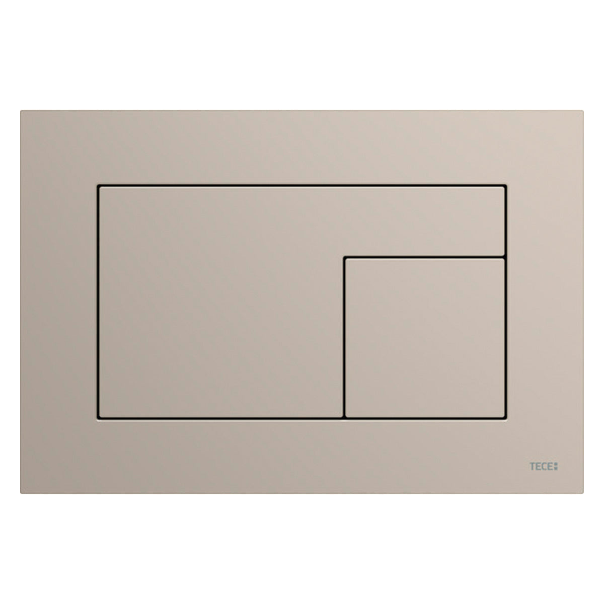 tece velvet dual flush plate greige matt