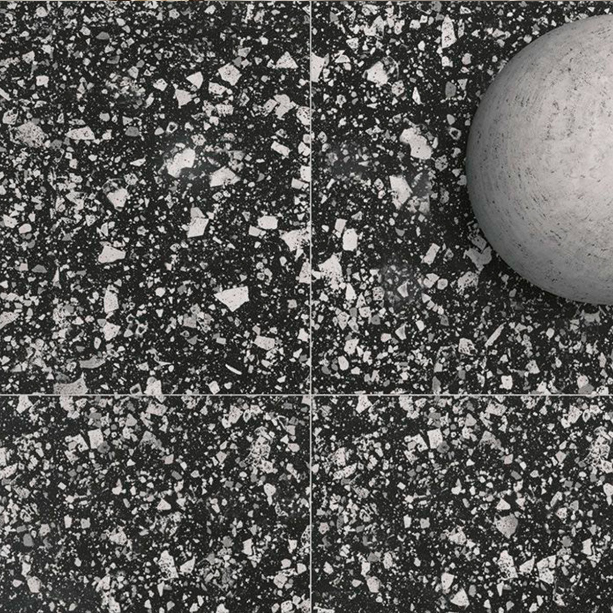 Terrazzo Lusso Graphite Porcelain Tile Matt 60 x 60cm