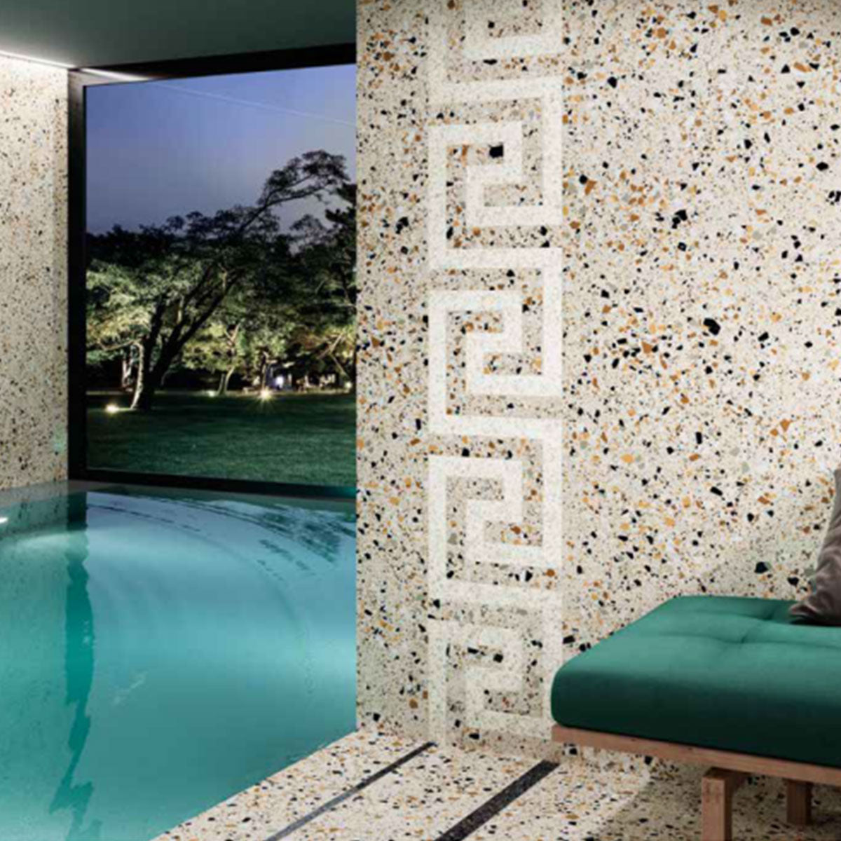 Terrazzo Lusso Ivory Porcelain Tile Matt 60 x 60cm