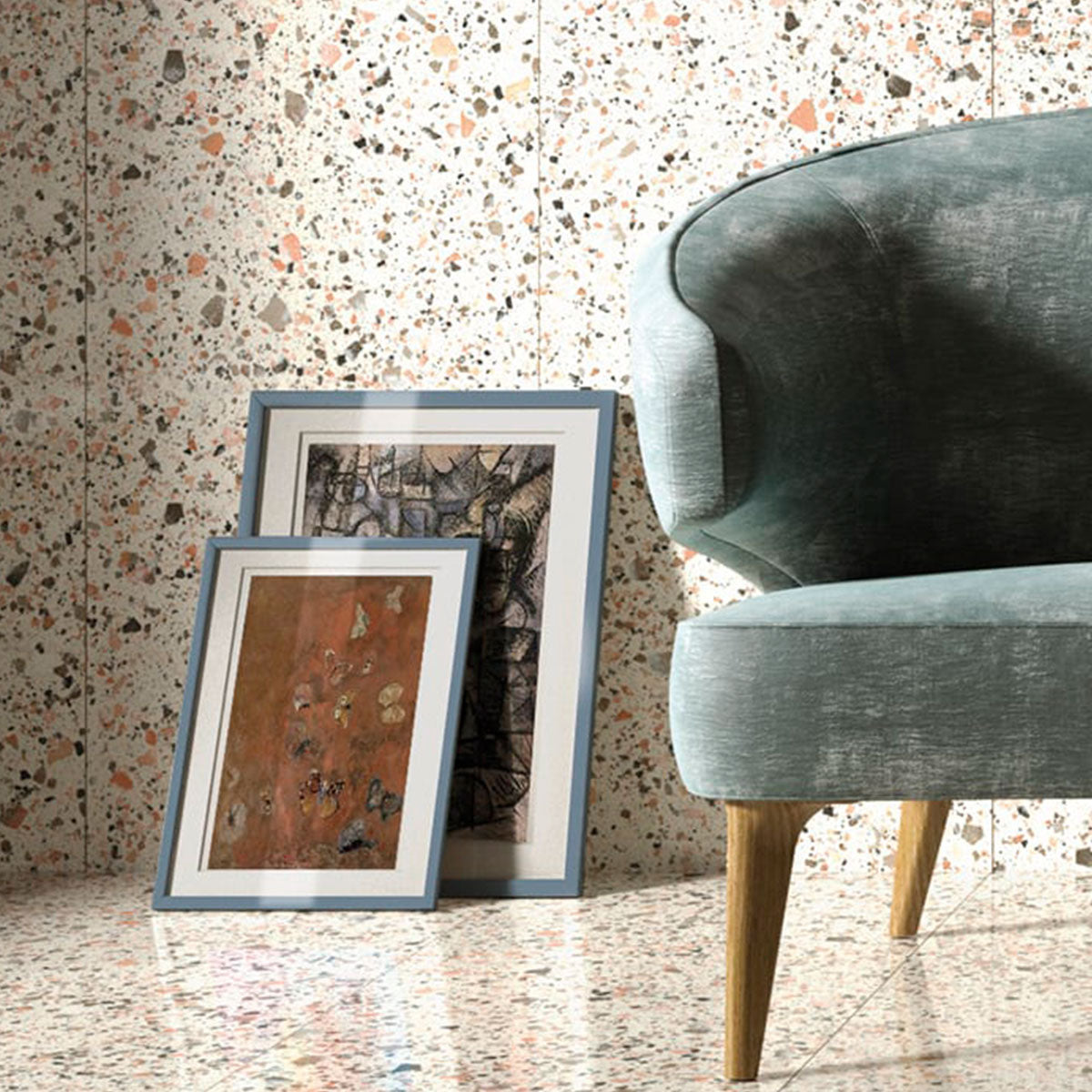 Terrazzo Lusso Pink Porcelain Tile Matt 60 x 60cm
