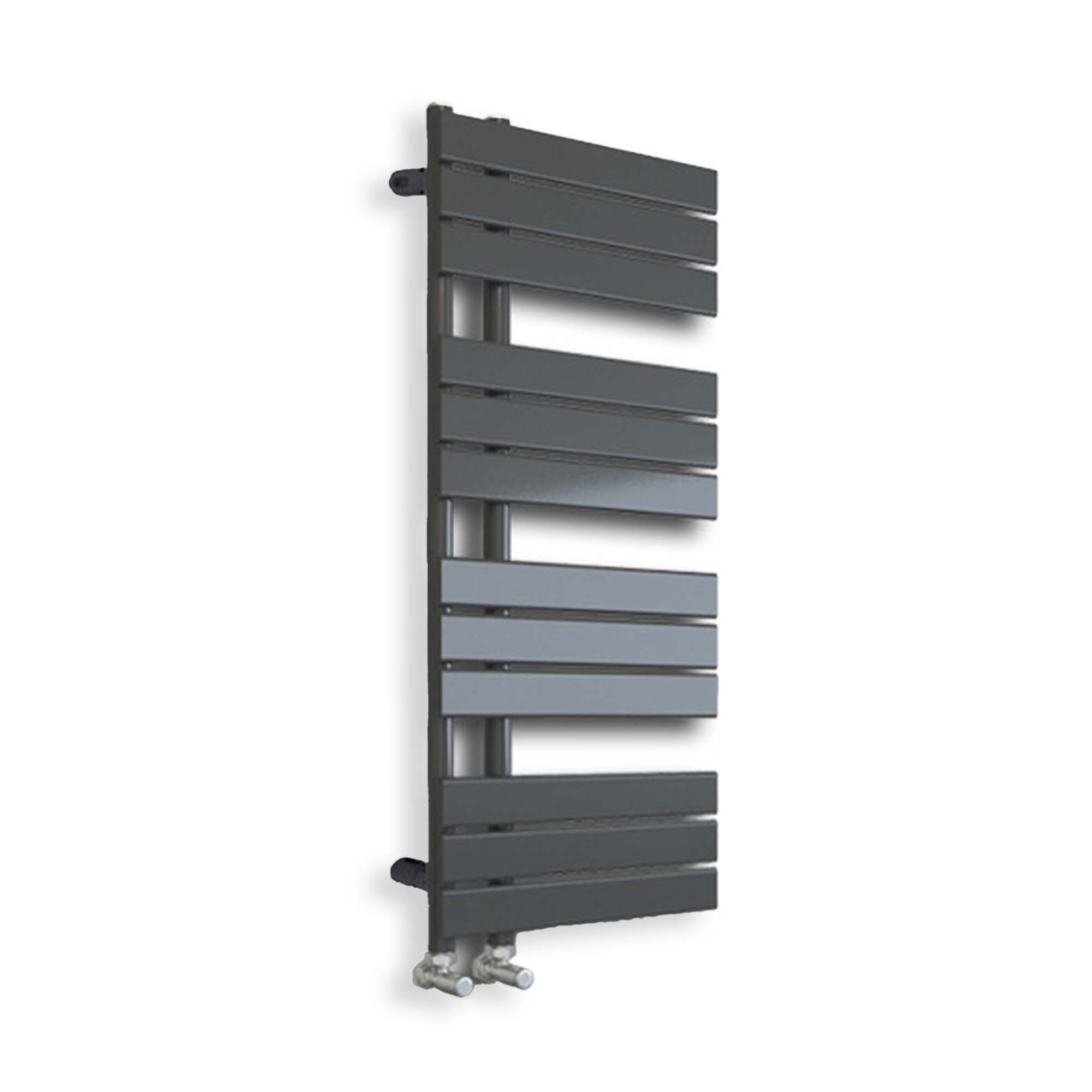 upton designer offset towel rail 1126x500mm anthracite