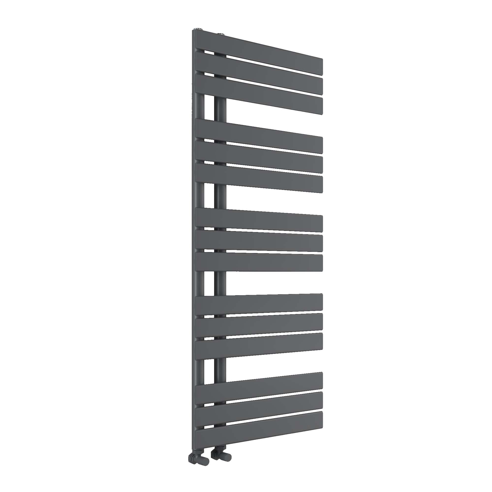 upton designer offset towel rail 1292x500mm anthracite