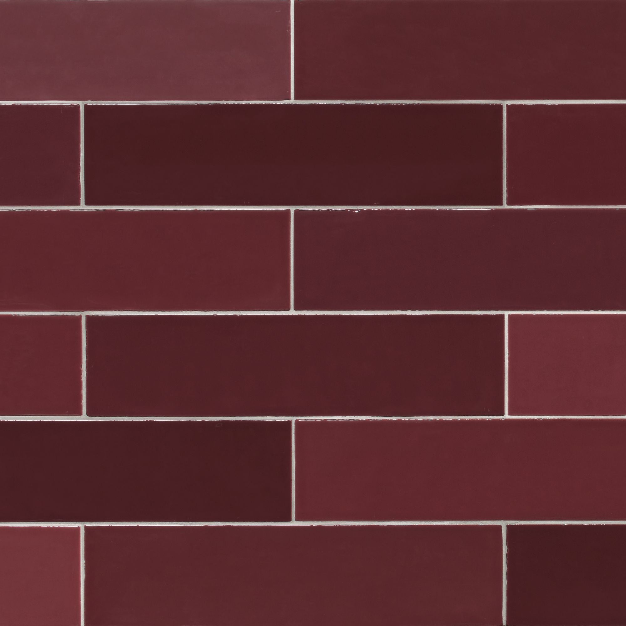 Vibe Burgundy Wall Tile 6x25cm Gloss