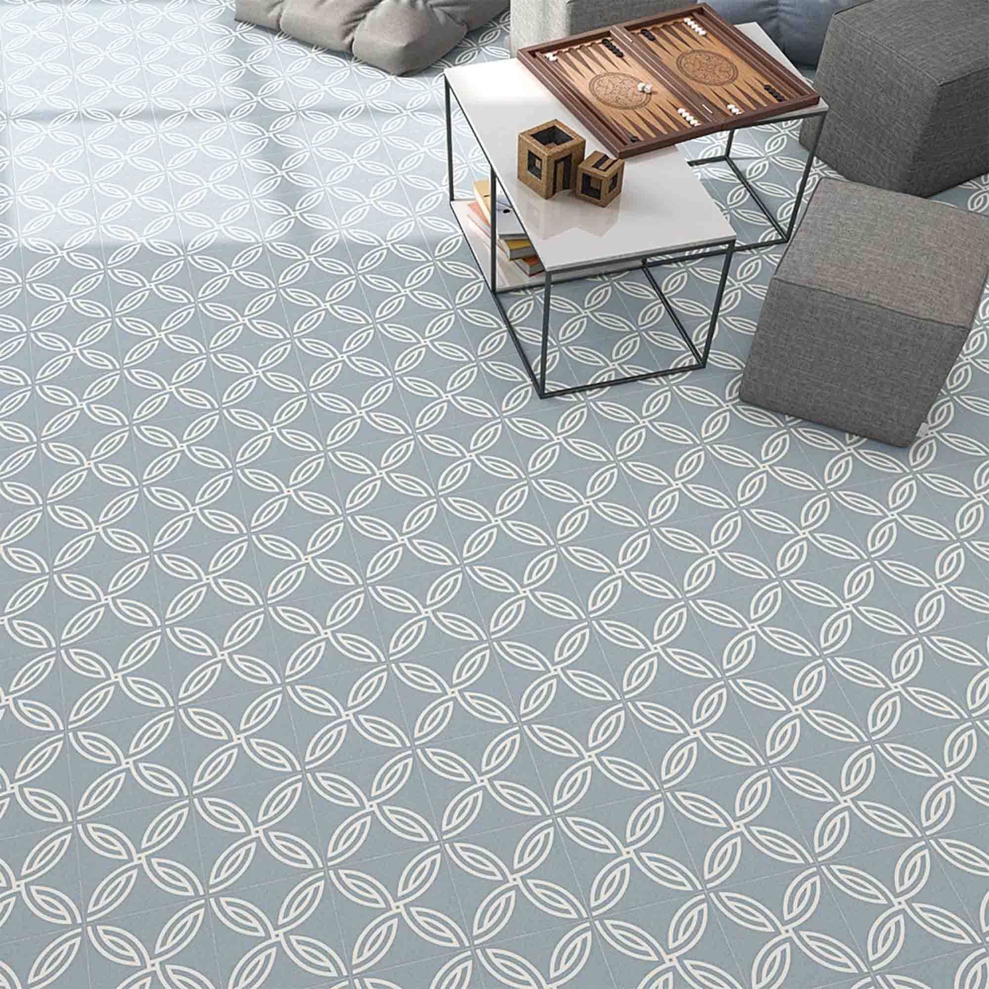 vives alameda andrassy cielo pattern porcelain tile matt 20x20cm