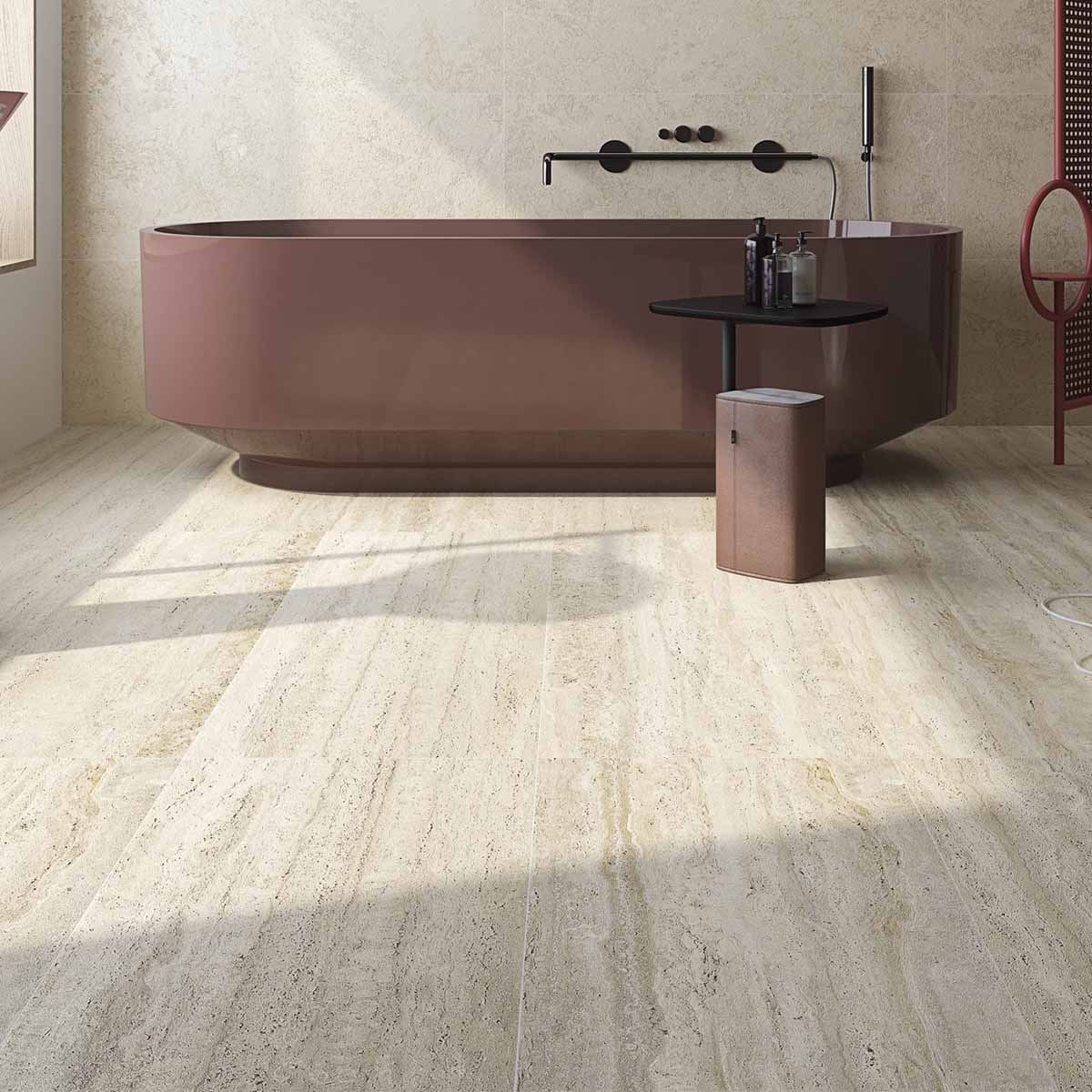 vives paris natural stone effect porcelain wall and floor tile 60x120cm matt