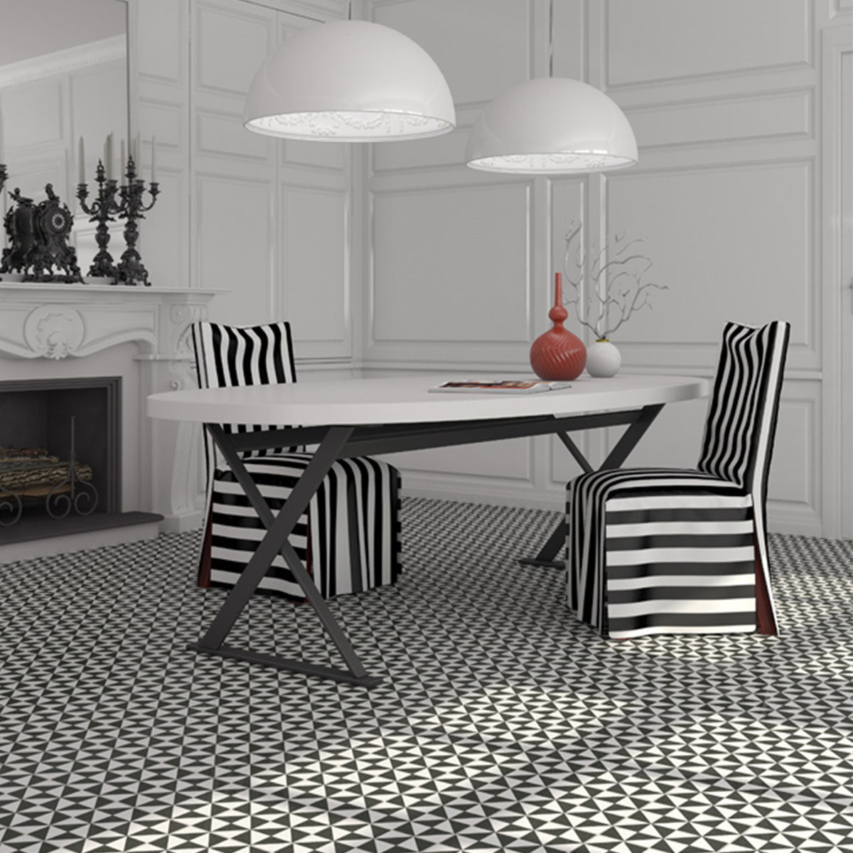 Vives Terrades Grafito Porcelain Tile 20 x 20cm