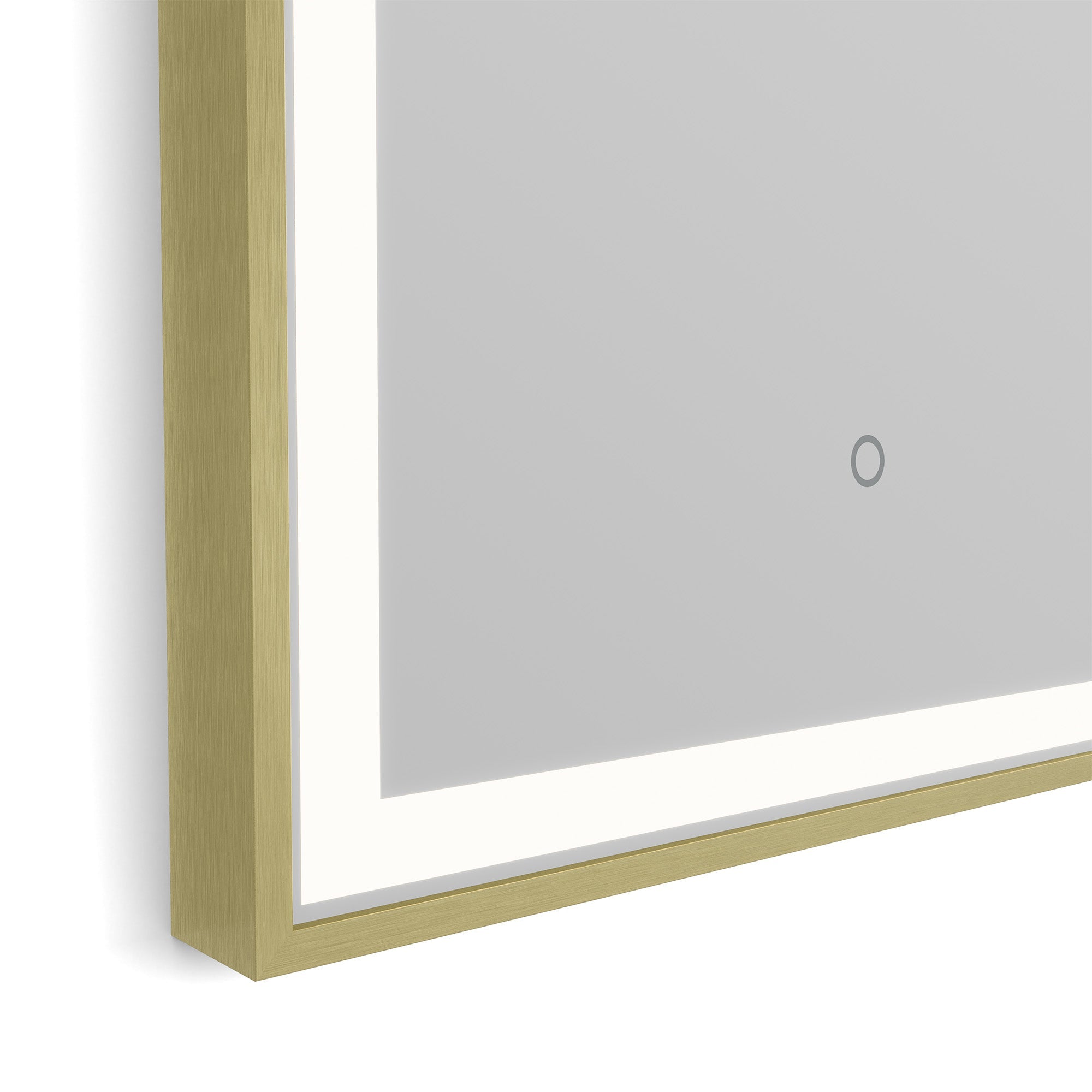 voyage light arch bathroom led mirror 50 brushed brass