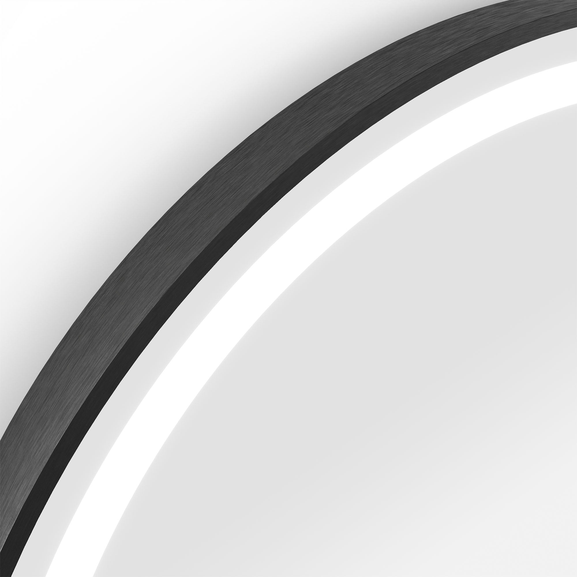 voyage light round bathroom led mirror 70 matt black