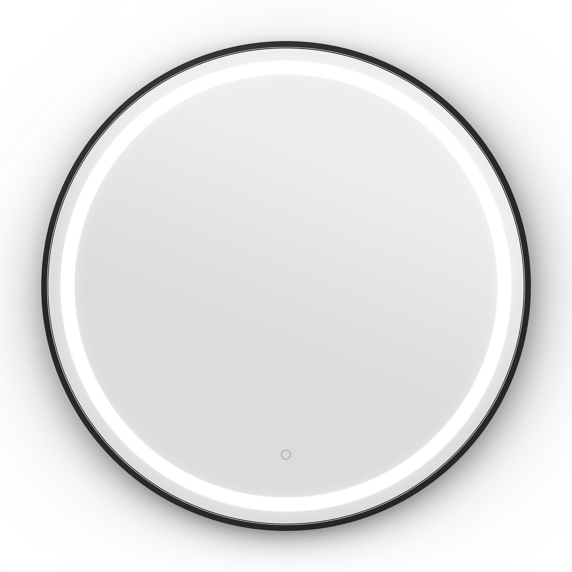 voyage light round bathroom led mirror 70 matt black