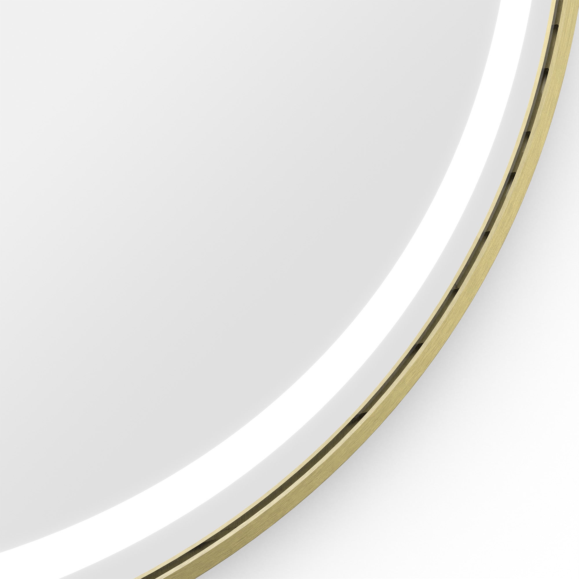 voyage light round bathrooms mirror 70 brushed brass