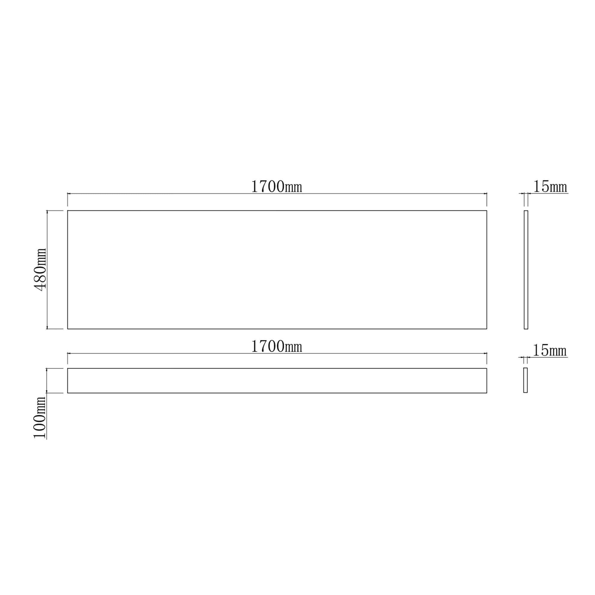 waterproof pvc front bath panel 1700x580mm dimensions