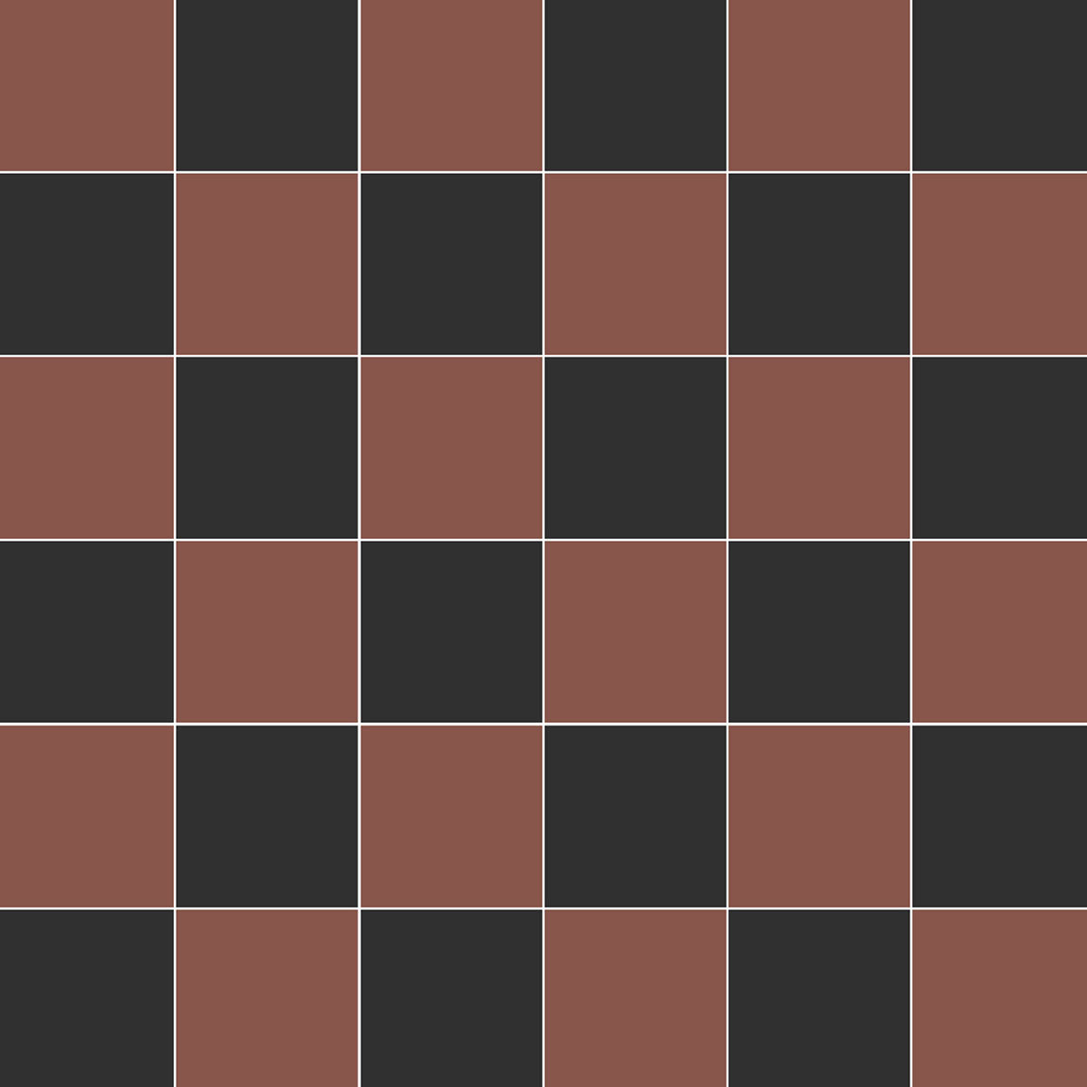 Classic Victorian Klinker and black Porcelain Tile 10x10cm Matt checkboard pattern