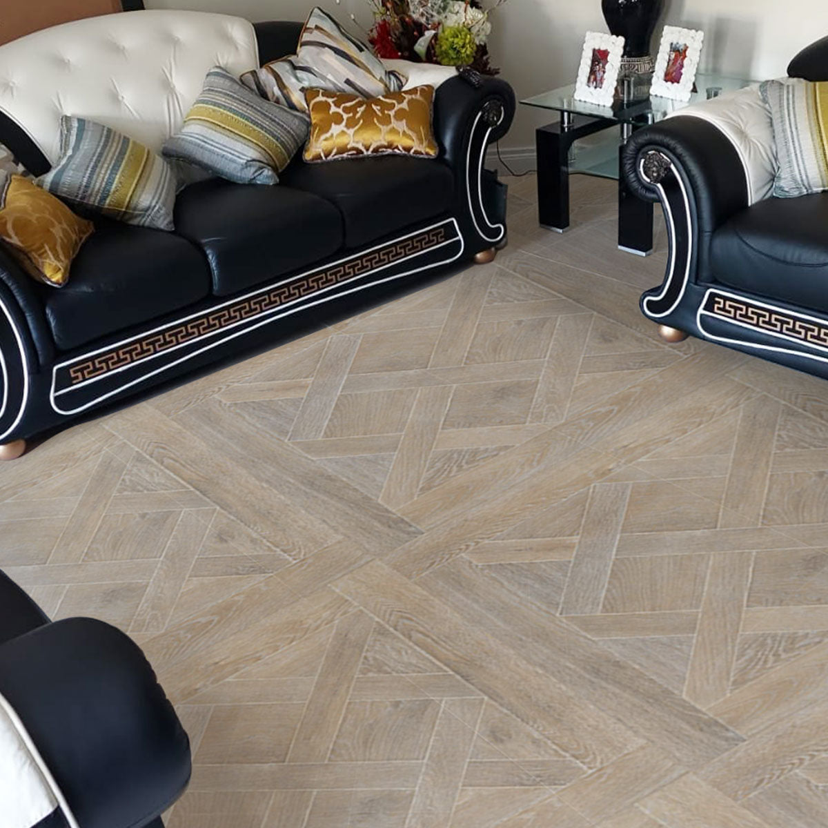 Bjorn Mocha Oak Wood Effect Porcelain Tile Matt 90x90cm