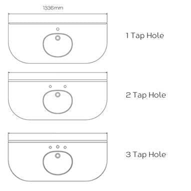 Burlington 1340 Floor Standing Curved Vanity Unit With Worktop & Inset Basin Deluxe Bathrooms UK
