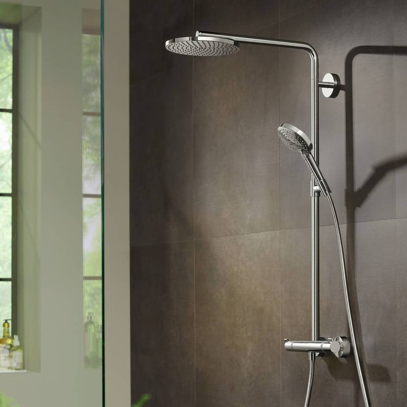 Hansgrohe PowderRain 240 Showerpipe With Thermostatic Shower Mixer