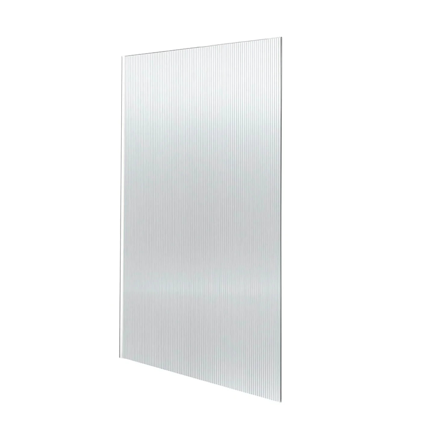 Granlusso 8mm Toughened Glass Shower Screen Panel Fluted Fixed Matt White