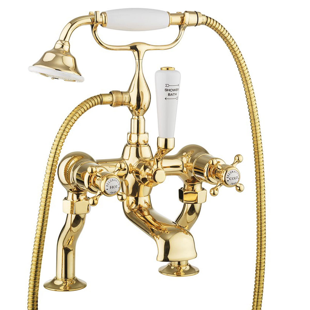 Crosswater Belgravia Crosshead Bath Shower Mixer With Handheld Kit