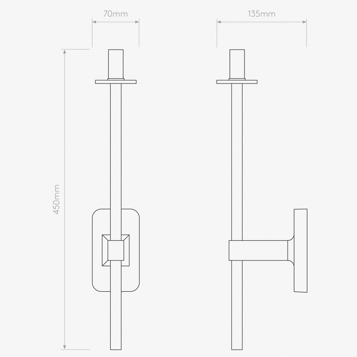 Biella Grande Bathroom Light Dimensions