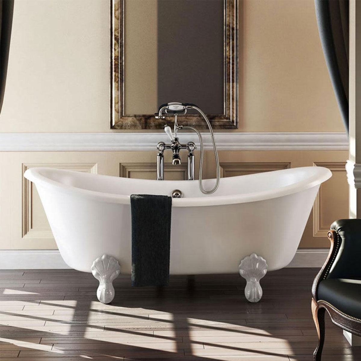 Burlington Bateau Double Ended 1700mm Feature Deluxe Bathrooms UK
