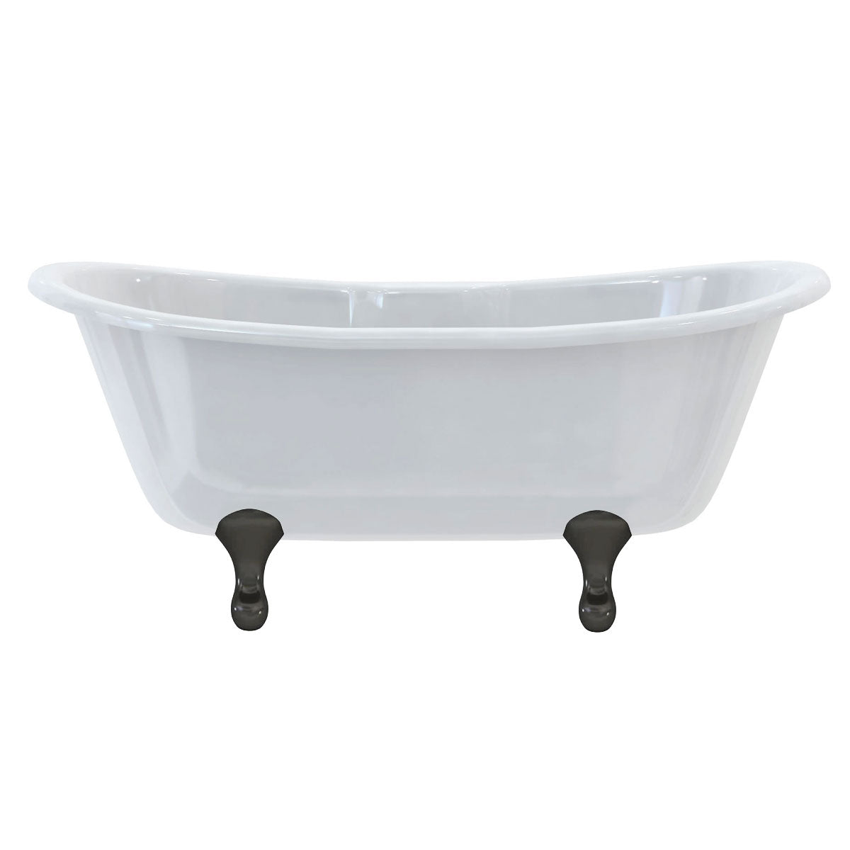 Burlington Bateau Doubled Ended Freestanding Bath Standard Classical Black Deluxe Bathrooms UK