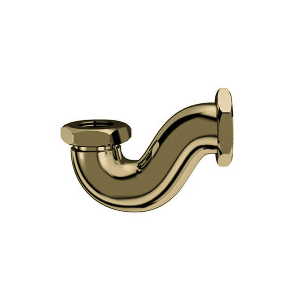 Burlington Bath Shallow P Trap Gold Deluxe Bathrooms UK