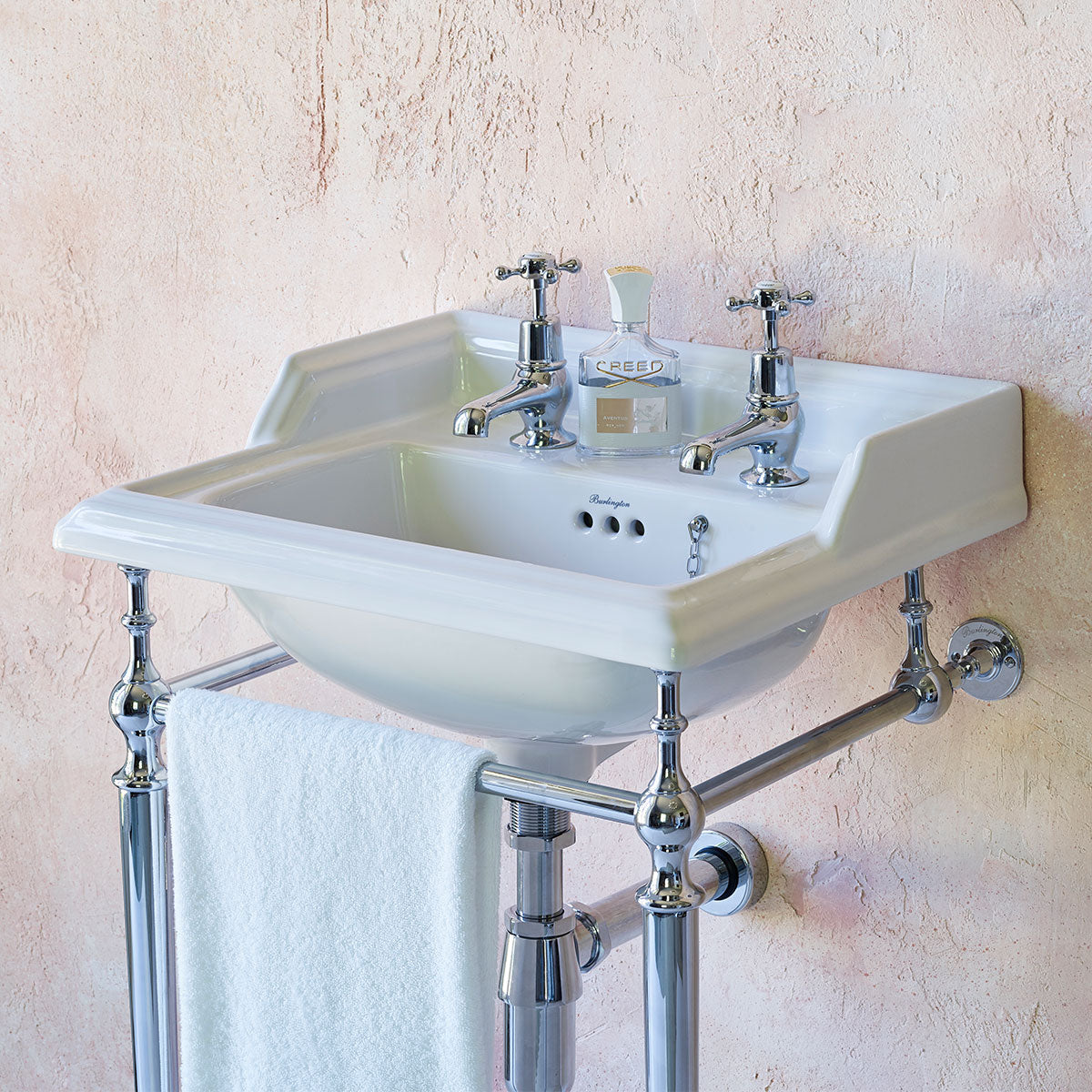 Burlington Classic 510 Square Basin With Washstand Feature Deluxe Bathrooms UK