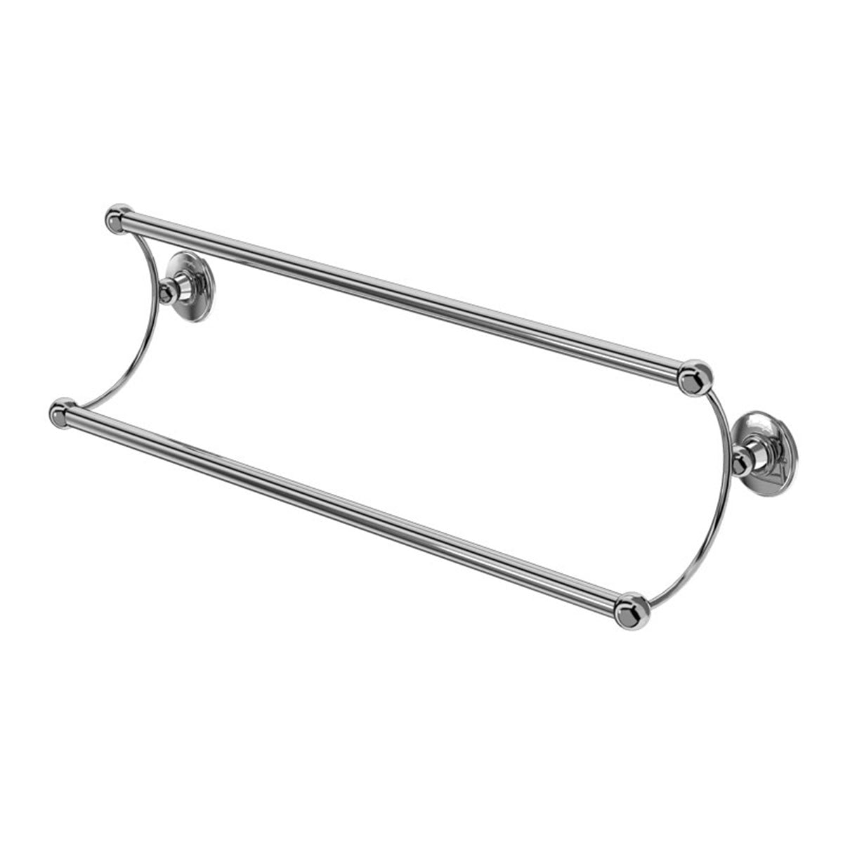 Burlington Double Towel Rail Chrome Feature Deluxe Bathrooms UK