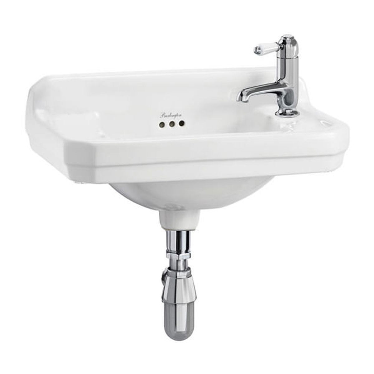 Burlington Edwardian 510 Cloakroom Washbasin Rectangular 1 Tap Right Deluxe Bathrooms UK