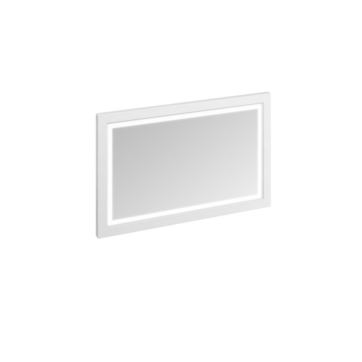 Burlington Framed LED Mirror 1200 Matt White Deluxe Bathrooms UK