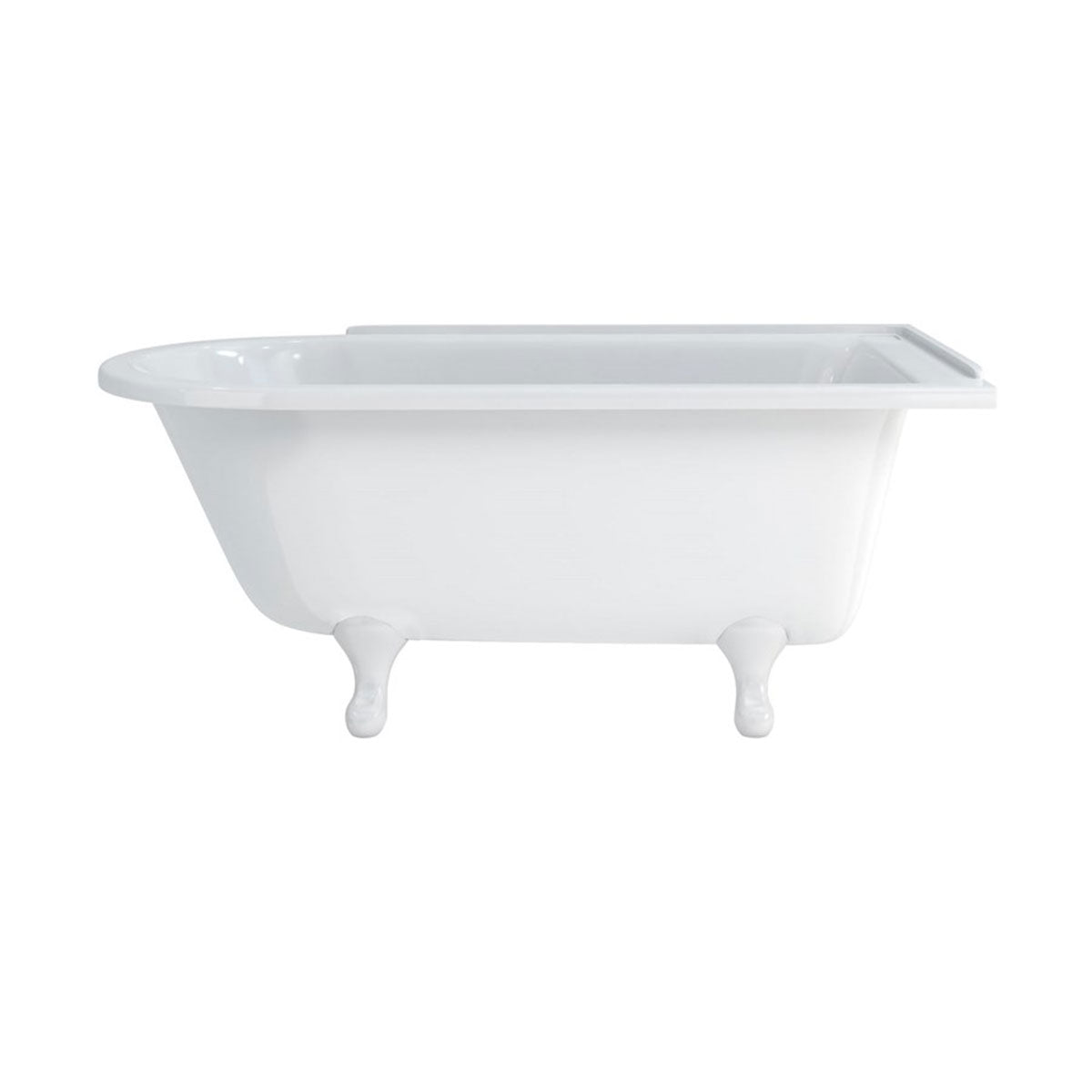 Burlington Hampton Right 1500mm Classical Feet White Deluxe Bathrooms UK