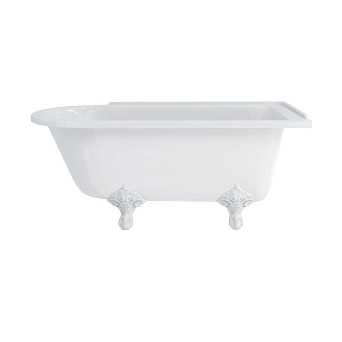 Burlington Hampton Right 1500mm Traditional Feet White Deluxe Bathrooms UK