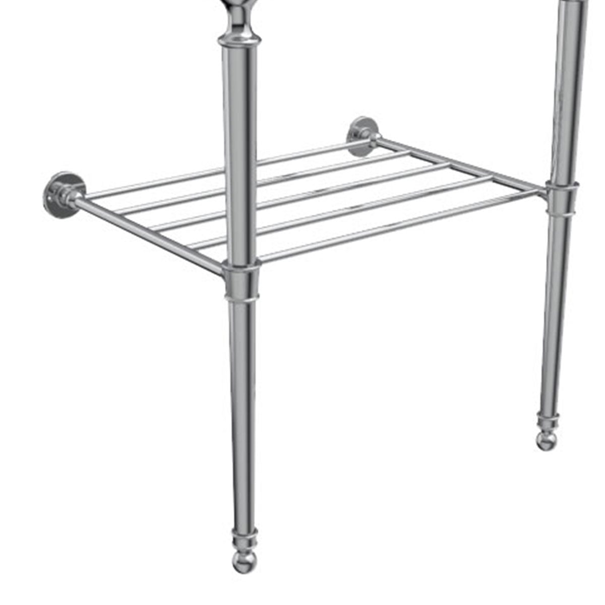 Burlington Optional Towel Rack for 560mm 610mm Basin Washstand Chrome Deluxe Bathrooms UK