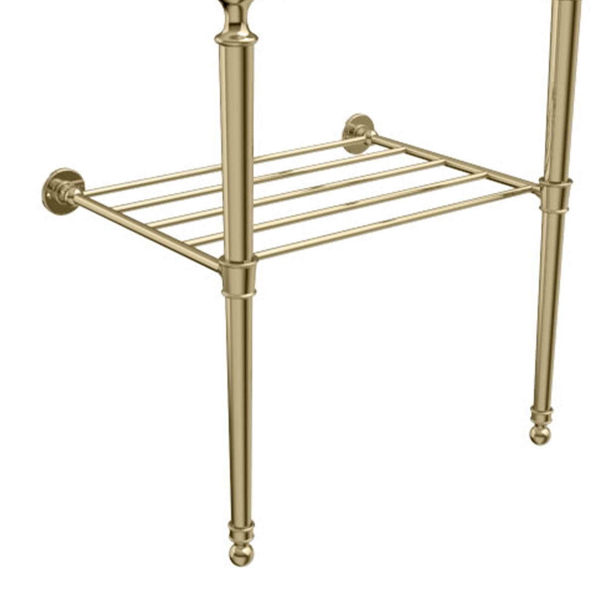 Burlington Optional Towel Rack for 560mm 610mm Basin Washstand Gold Deluxe Bathrooms UK