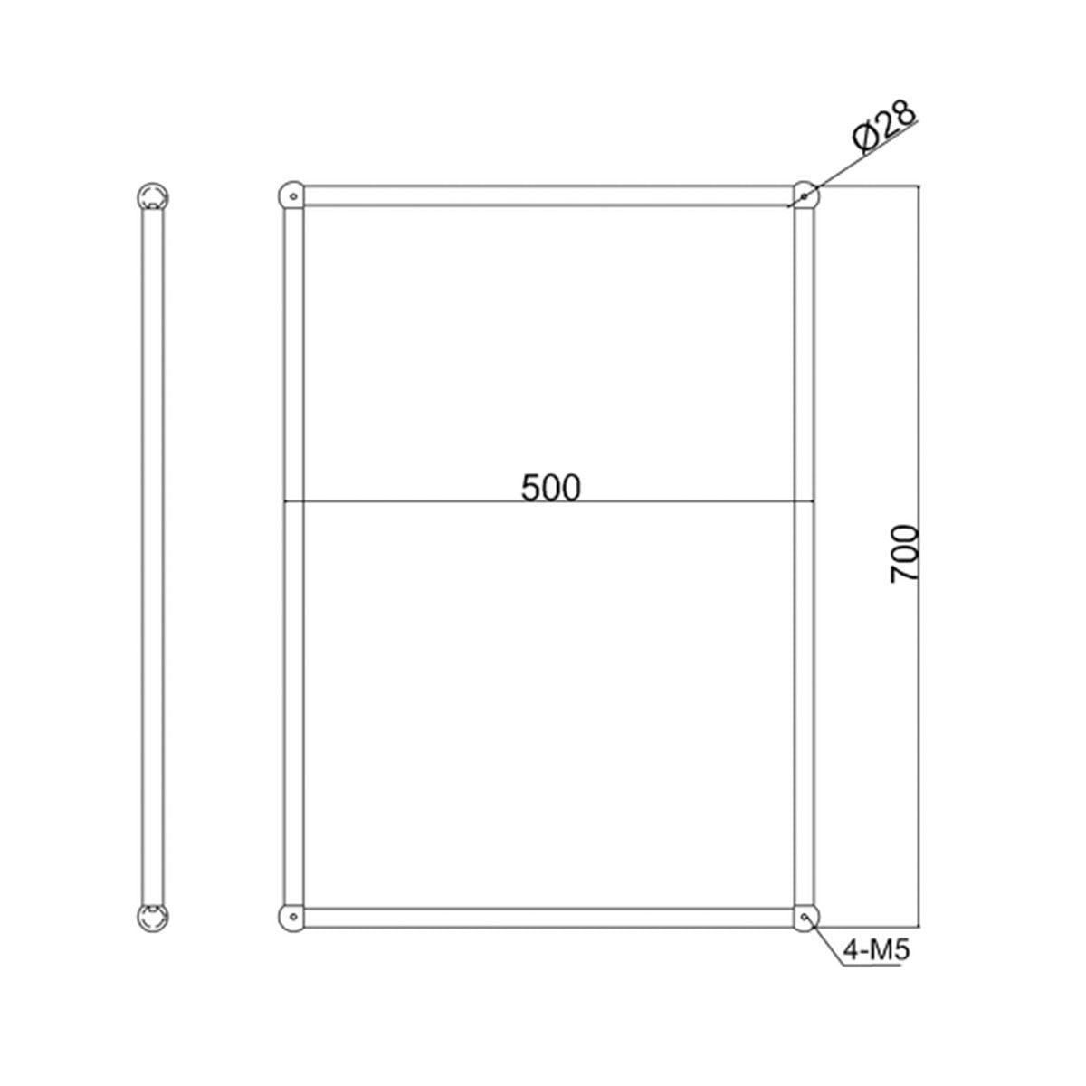 Burlington Rectangular Mirror Diagram Deluxe Bathrooms UK