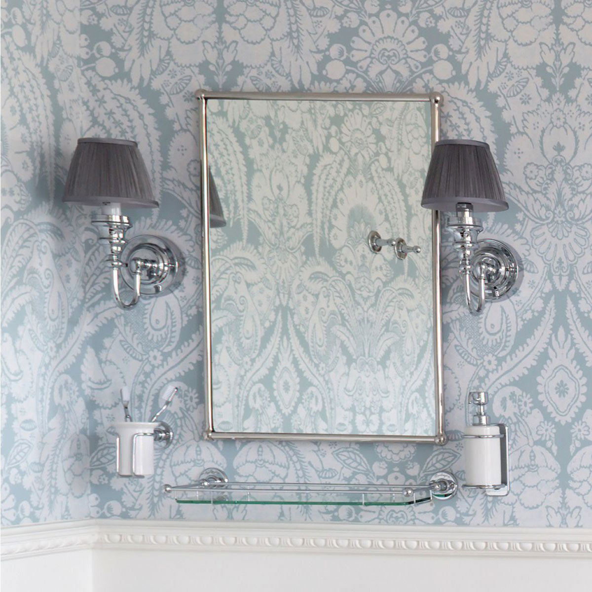 Burlington Rectangular Mirror Chrome Deluxe Bathrooms UK