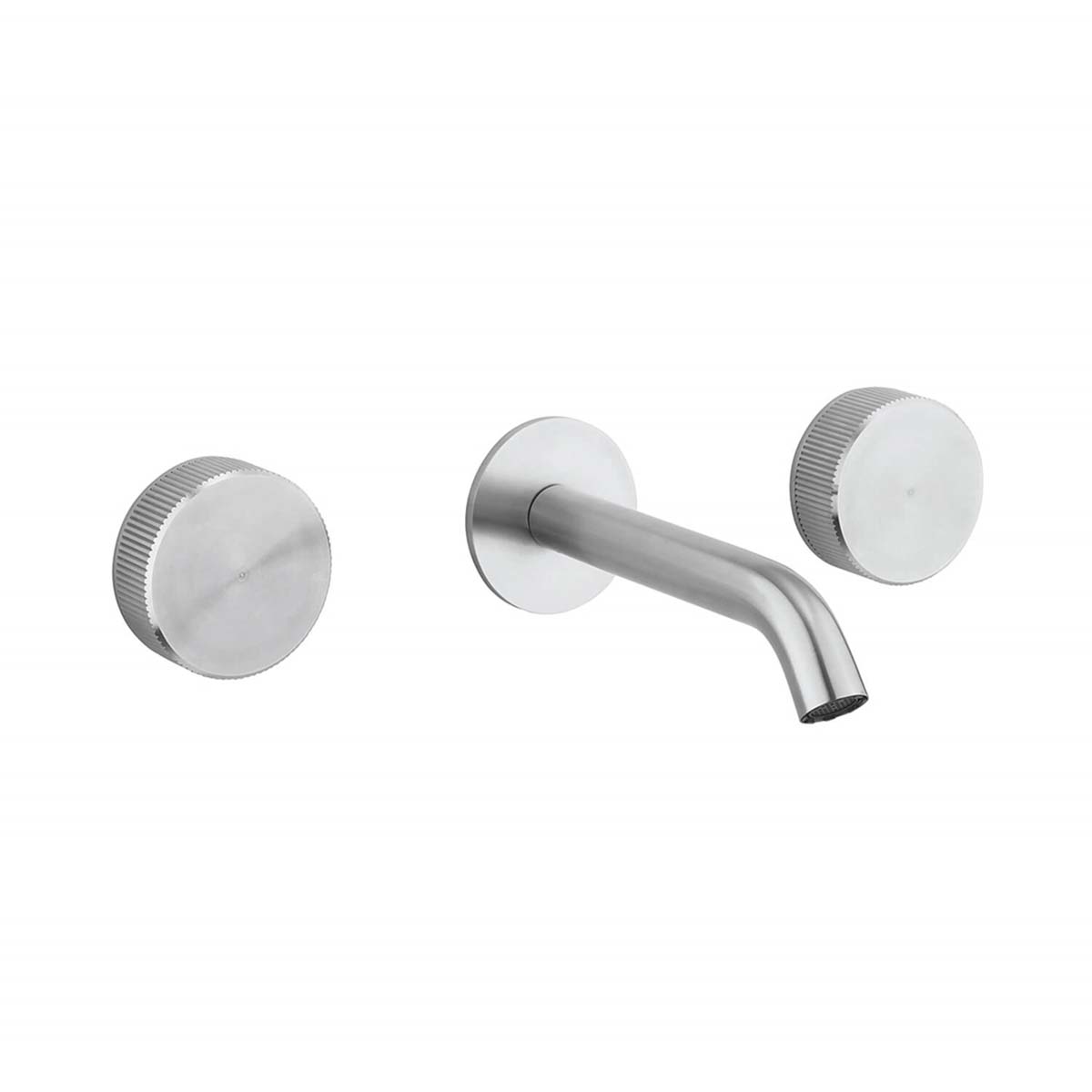 Crosswater 3ONE6 3 Hole Wall Mounted Basin Mixer Tap - Stainless Steel
