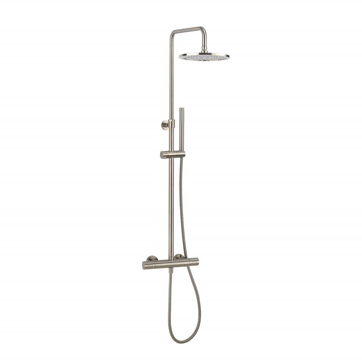 Crosswater Central Multifunction Thermostatic Shower Kit Brushed Stainless Steel