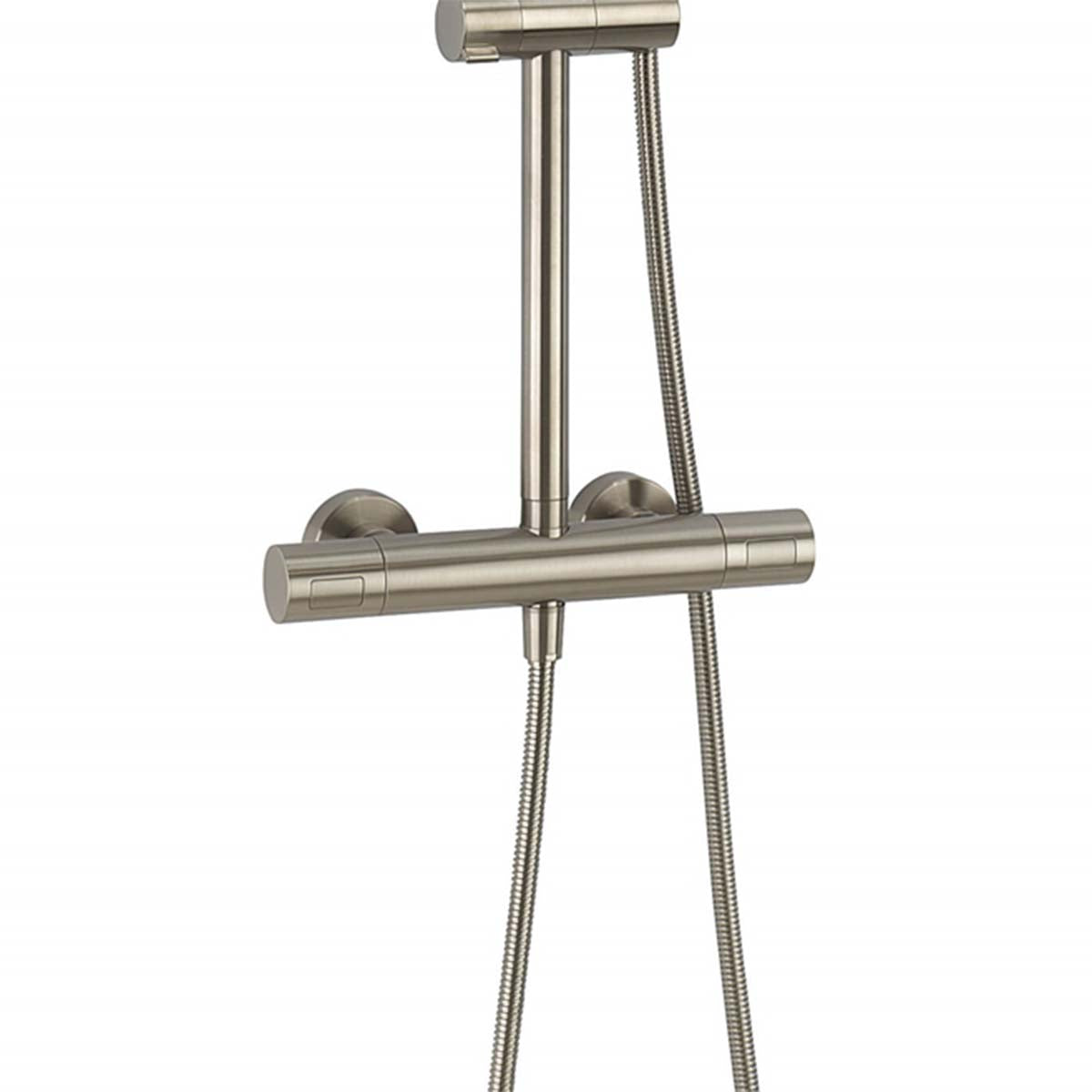 Crosswater Central Multifunction Thermostatic Shower Kit Brushed Stainless Steel