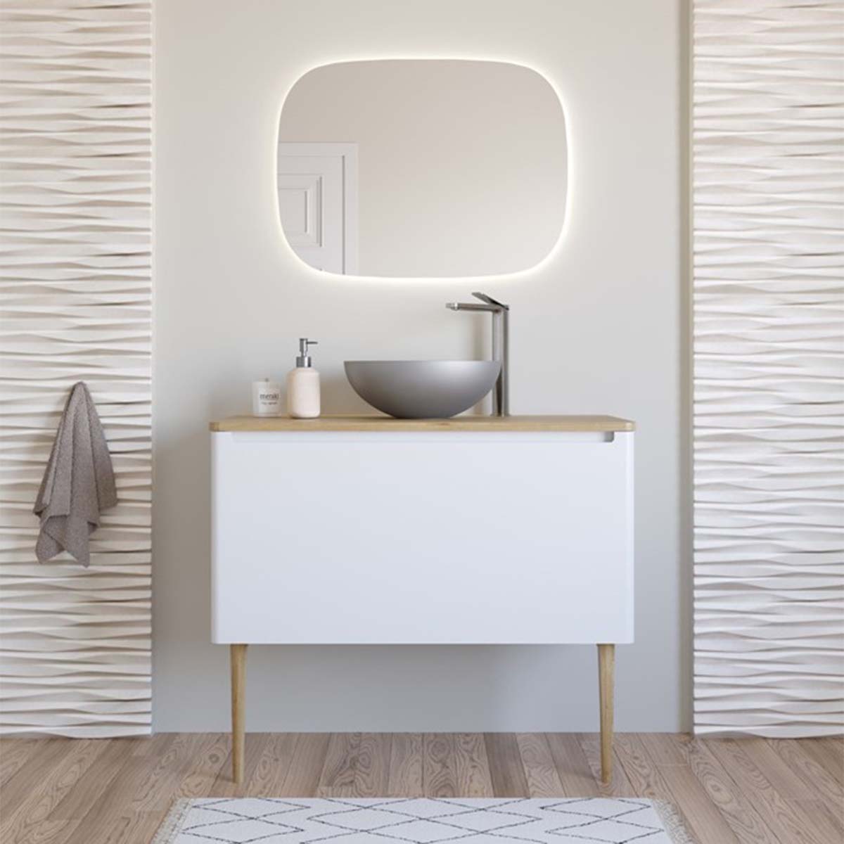 Crosswater Circus Countertop Brushed Stainless Steel Lifestyle