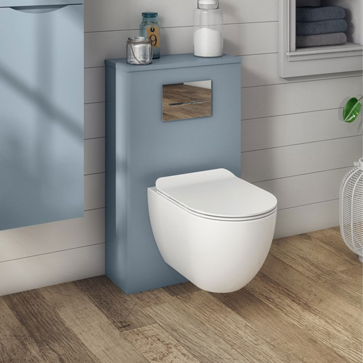 Crosswater Glide II Rimless Wall Hung WC Pan With Slim Soft Close Toilet Seat Feature