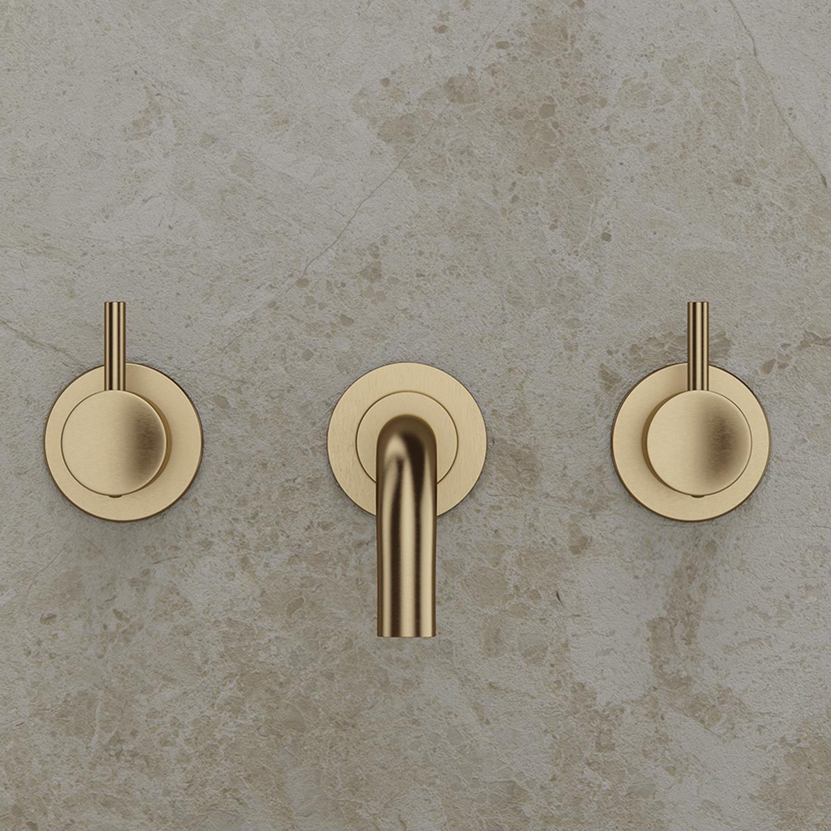 Crosswater MPRO 3 Hole Wall Mounted Basin Mixer Tap