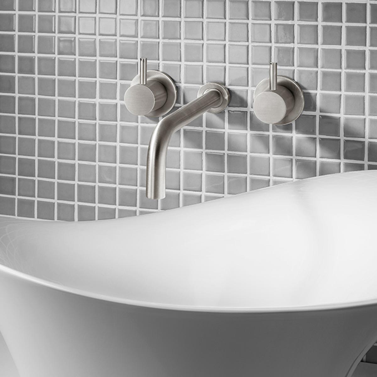 Crosswater MPRO 3 Hole Wall Mounted Basin Mixer Tap