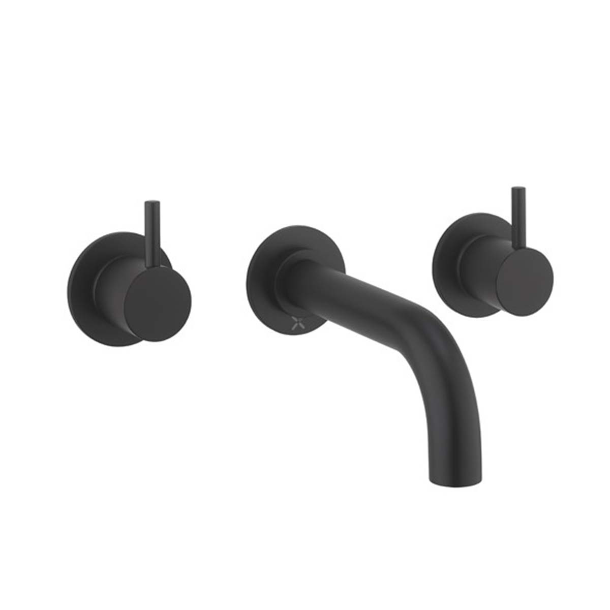 Crosswater MPRO 3 Hole Wall Mounted Bath Mixer Matt Black